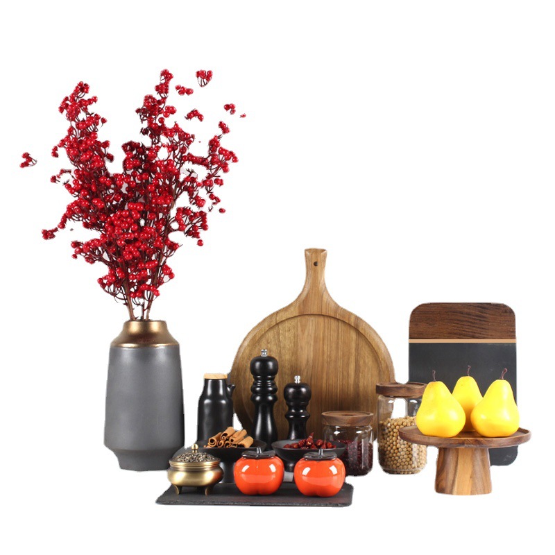 Nuevo estilo chino modelo cocina decoración combinación floral amoladora almacenamiento tarro joyería exposición Sala mobiliario decoración suave