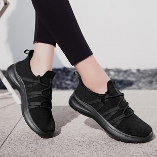 Spring and Autumn 2025 Cross-border Women's Lace-up Mesh Lightweight Leg Walking Shoes Casual plus size 44 Jogging sneaker