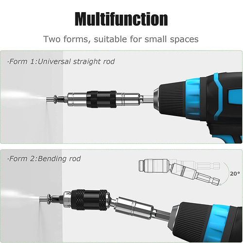 Multi-angle hexagonal handle adapter, quick-release screwdriver, quick-change electric drill driver, universal extension rod