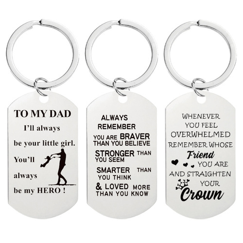 Keychain Pendant Western Hot Mother's Day Father's Day Graduation Season Christmas Gift Engraved Metal Keychain