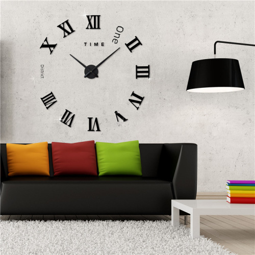Shein Bestselling 3D Roman Numerals Wall Clock 47-inch Living Room Acrylic Clock Home DIY Creative Wall Clock