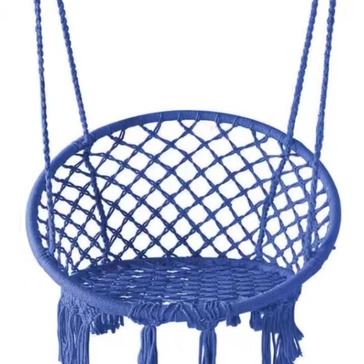 Cesta colgante azul