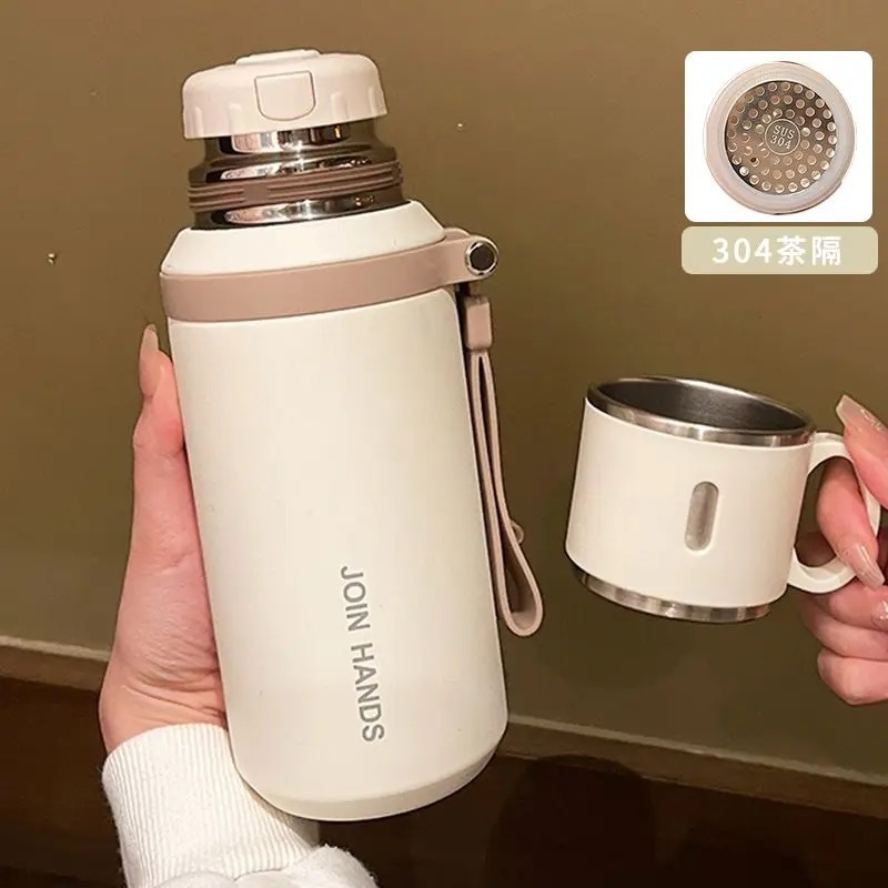ボウルカバー保温カップ316ステンレス鋼厚手シンプル茶水分離カップ大容量家庭用ビジネスカップ|undefined