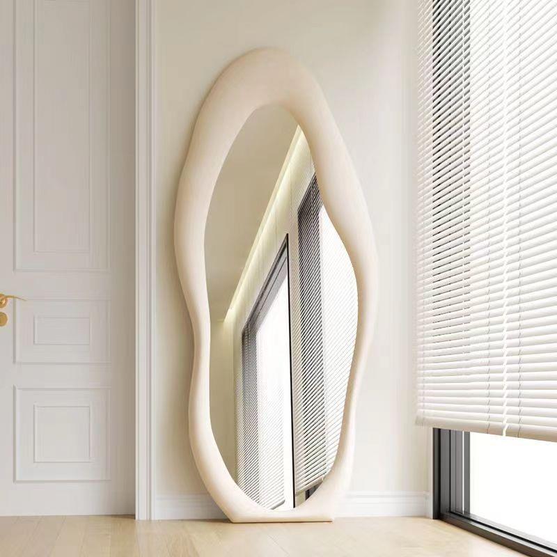 Alien influencer Nordic style home dressing mirror bedroom full-length mirror wall-mounted floor mirror irregular mirror