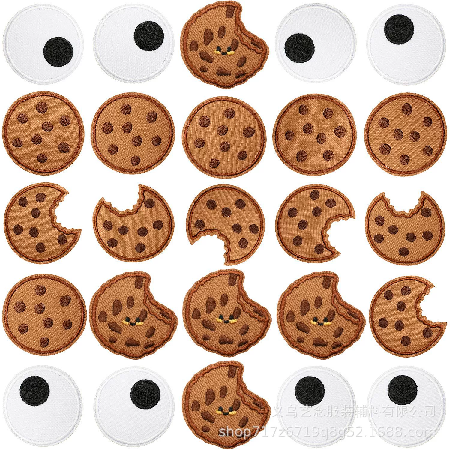 Yi Nian Печенье вышитая тканевая наклейка Компьютерная вышивка Чжан Цзы Гладильная декоративная нашивка для печенья мультфильм вышитый логотип