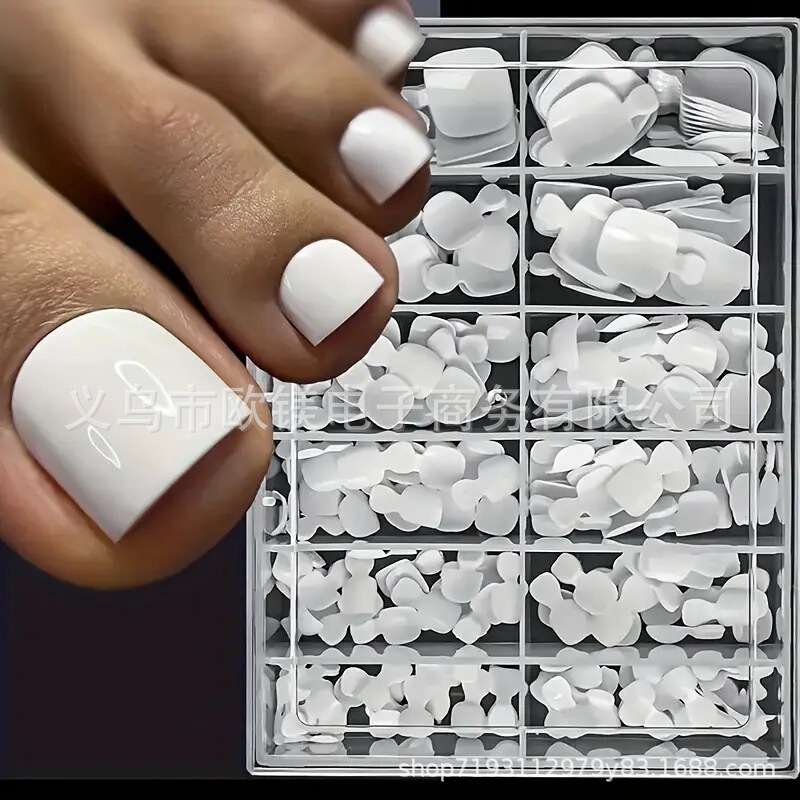 Cross-Border Nail Art Toenail Tips White Nail Tips Short Nail Tips Seamless Toenail Tips French Style 240 Cross-Border Nail Art Toenail Tips White Nail Tips Short Nail Tips Seamless Toenail Tips French Style 240