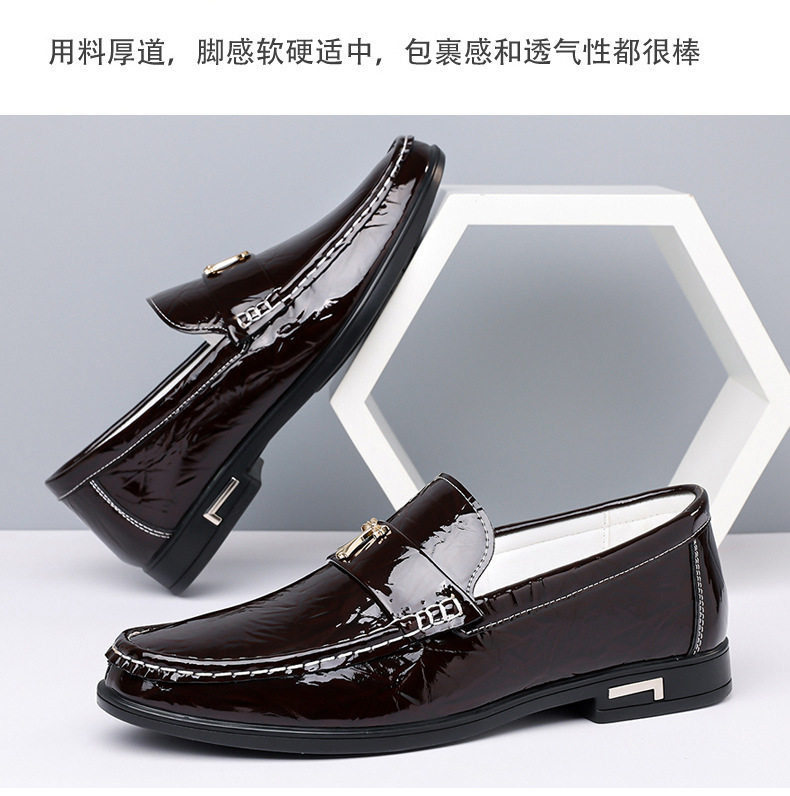 Giày lười nam phong cách Anh, xỏ chân tiện lợi, đế bằng, cỡ lớn — Màu nâu, Màu xanh dương, màu đen chi tiết 18