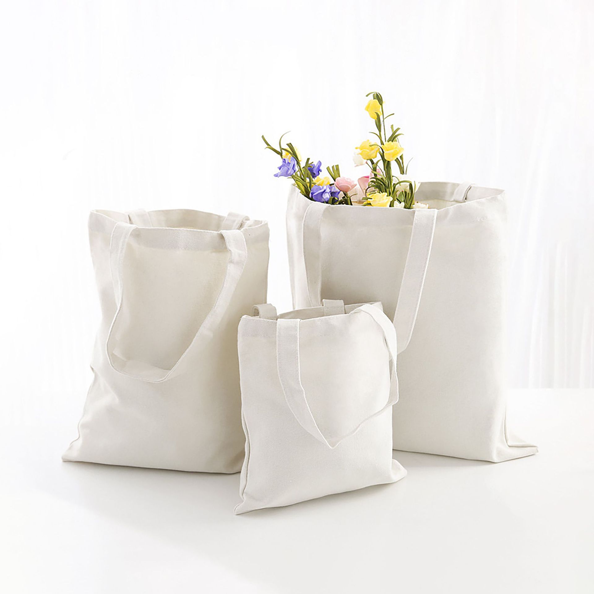 棉布袋加厚全棉空白帆布购物袋广告礼品手提单肩印LOGO帆布袋工厂