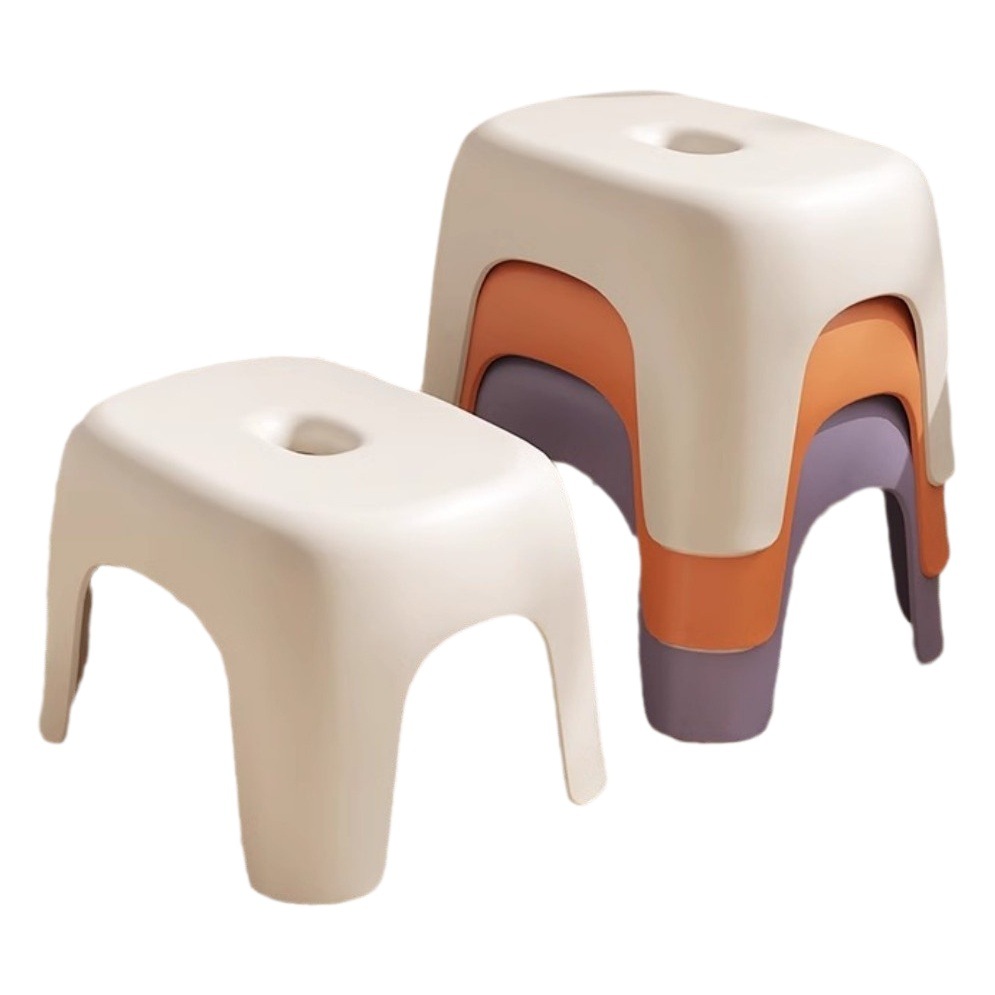 Small stool household low stool children's thickened plastic stool ins style non-slip bathroom stool living room shoes changing small bench