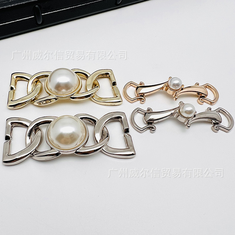 【新款珍珠扣】厂家现货合金扣 鞋扣皮带扣窗帘抱枕配件BK239
