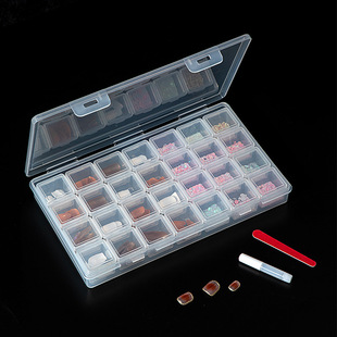 Pp Transparent Jewelry Box Nail Wear Armor Storage Box Multi-Size Combination Finishing Box Desktop Jewelry Earrings Set
