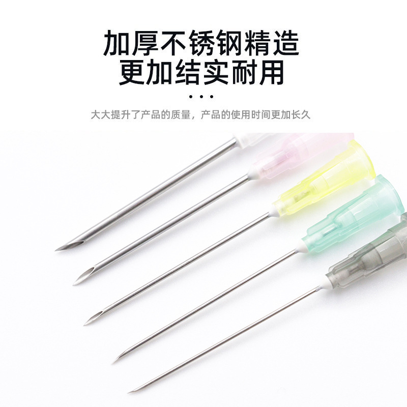 Jeringa de aguja 20mm-38mm punta de aguja dispensador de pegamento de la boquilla de la aguja de la bayoneta de acero inoxidable epoxi aguja de punción