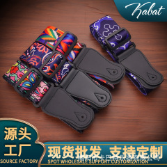 Guitar strap heat transfer printed polyester ethnic style color printed strap classical electric guitar universal shoulder strap