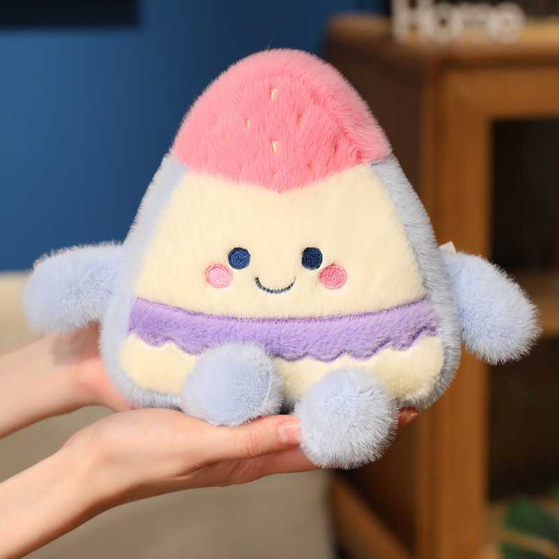 国境を越えた新しいアイスクリームぬいぐるみ、かわいいコーンケーキ人形、子供の誕生日プレゼント人形、卸売|undefined