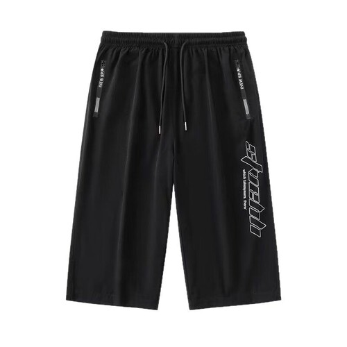 Seven-quarter pants athletic pants spring and autumn work casual shorts ice silk pants for men summer thin loose ankle tie-dye quick-drying