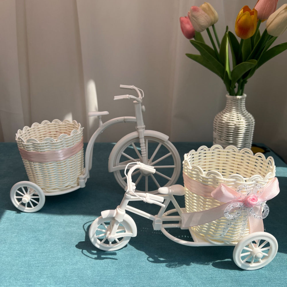 Cesta Decorativa con Forma de Triciclo con Borde Ondulado para Oficina y Dormitorio image 4