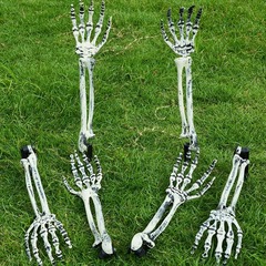 ハロウィン飾り 模造手骨 骨格 ハロウィン 庭用 地に埋める 鬼の手 骨 プラスチック製 デコレーション小道具