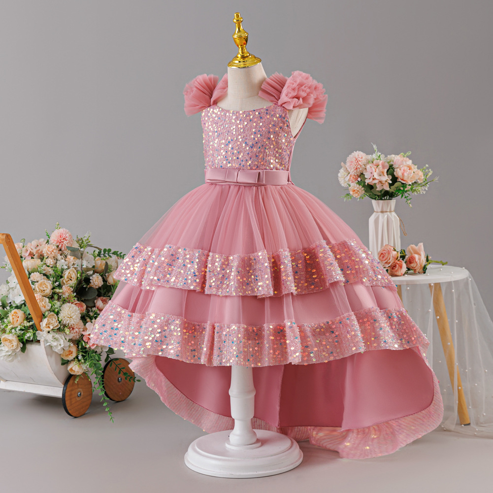 Europa y América vestidos de niñas vestidos de fiesta de Navidad de sequillas vestidos de princesa vestidos de flores de cumpleaños cena de piano