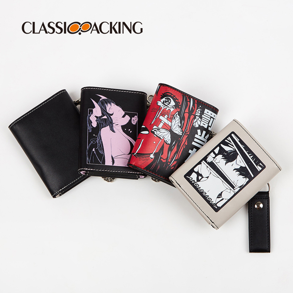 Estilo japonés de dos dimensiones anime monedero de gran capacidad de La Manera multi-titular de la tarjeta de gran capacidad de identificación bolsa
