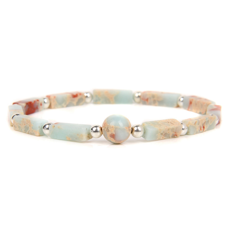 Geometric Pattern Retro Streetwear Geometric Natural Stone Bracelets