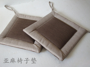 Linen Breathable Cushion Office Chair Cushion Dining Chair Cushion Tatami Cushion Thickened Cushion Student Butt Cushion