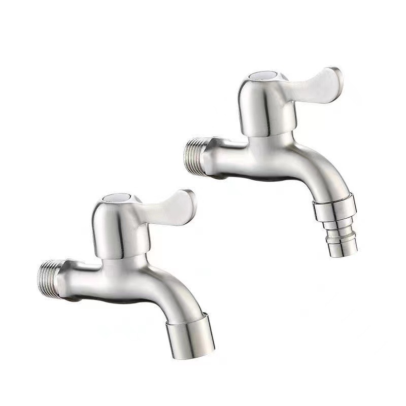 Stainless steel faucet, 4-point household mop sink, extended outdoor anti-freezing and anti-cracking quick-opening 304 washing machine faucet Application Scenario