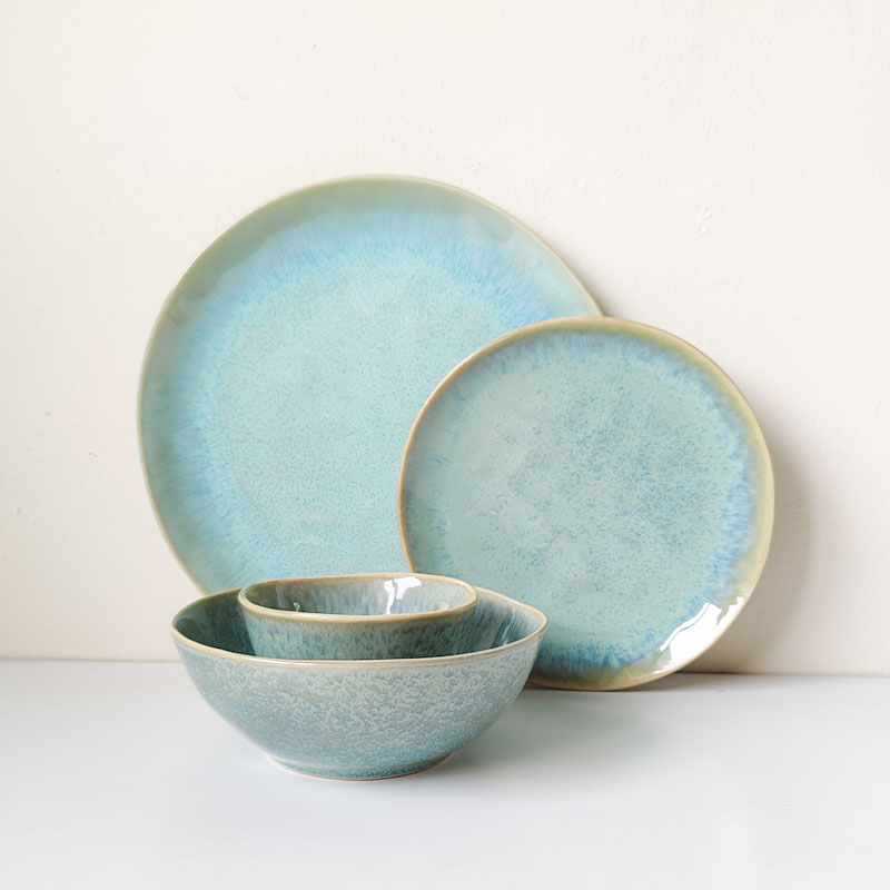 2 Pack rentable ~ Willow horno verde cambio personalidad pequeño tazón vintage sopa tazón de fideos cerámica hogar placa vajilla ligeramente defecto