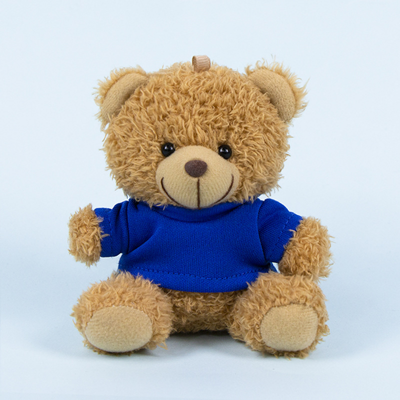 Lindo osito llavero colgante regalo creativo muñecas de peluche vestidas osito de peluche colgante de mochilas escolares para parejas