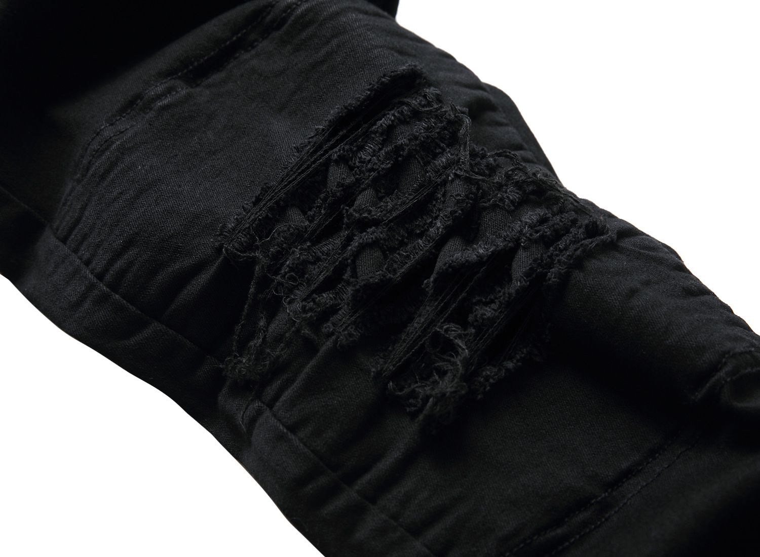 Slim Fit Biker Jeans For Men Retro Distressed Stretch Denim_voghion.com