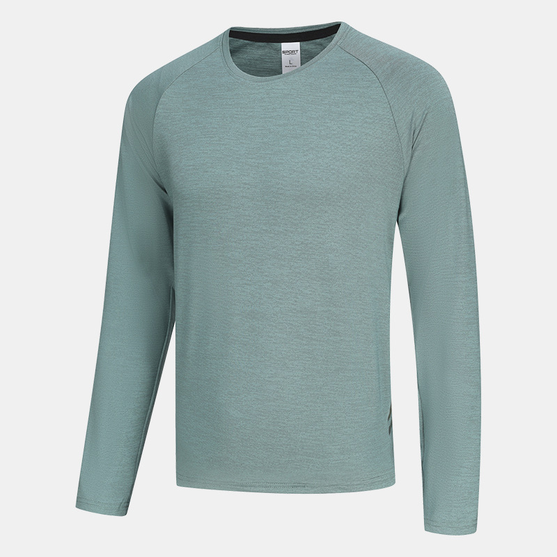 Correr ropa de secado rápido Camiseta de manga larga para hombres primavera y verano nuevo entrenamiento fitness mañana correr ropa deportiva Top baloncesto ropa de ciclismo