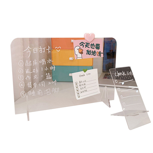 Ins-style minimalist transparent acrylic memo board student message board creative notepad portable mini writing board