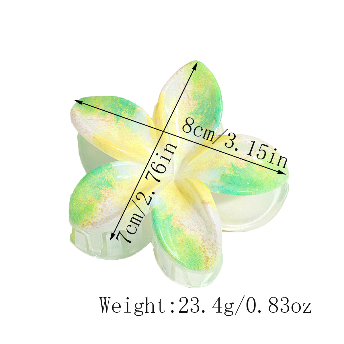 58g Weight Hair Claws Hair Accessories Type 1 Piece Quantity Daily Occasion Plastic Material Plumeria Pattern Women's Gender Sweet Style Sweet Women's Plumeria Plastic Hair Claws 无