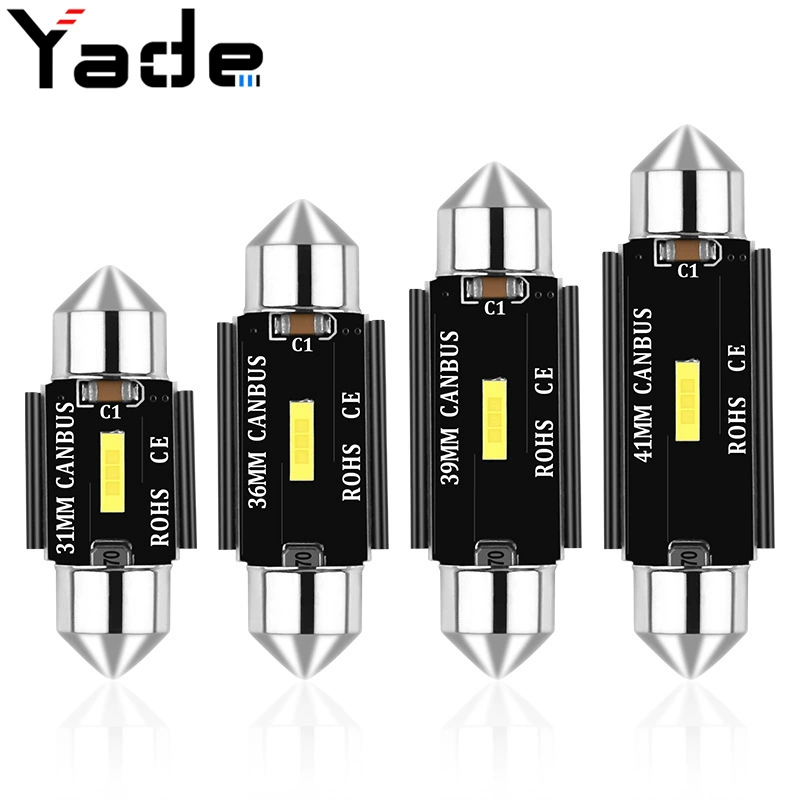 Автомобильная лампа для чтения Yade, светодиодный двухнаконечник 1860, высокояркий светильник на крыше, освещение для номерного знака, Автомобильный свет с широким декодированием напряжения, Автомобильный свет