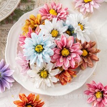 仿真6cm小菊花diy太阳花头小雏菊拱门路引花插花朵花环头饰品批发