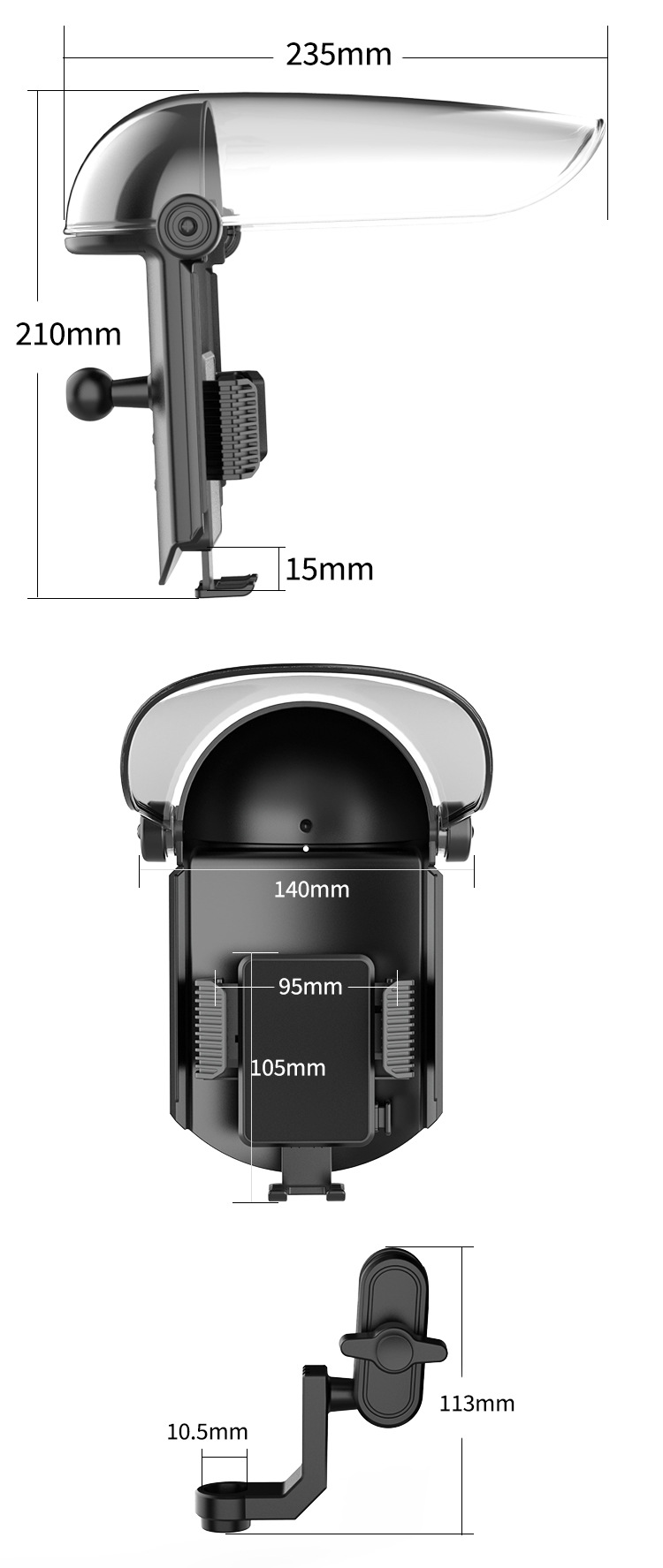 Motorcycle Delivery Rider Phone Holder Sunshade Cap Cycling Navigation Mount Waterproof Sunshade Support Bracket Electric Vehicle