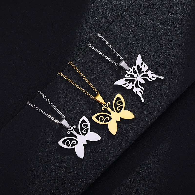 Fashion Butterfly Stainless Steel Plating None 18K Gold Plated Women'S Necklace display picture 6