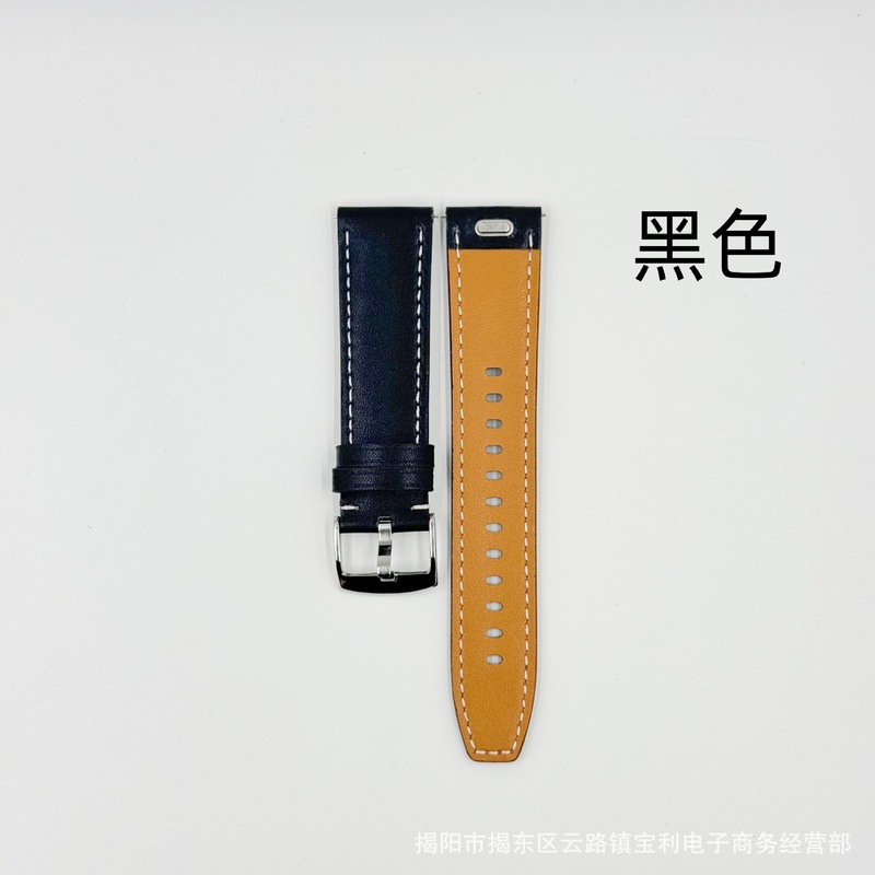 适用华为新款gt5按键款watch5/3/4pro皮质表带GT4/GT3/GT2男款22L|undefined