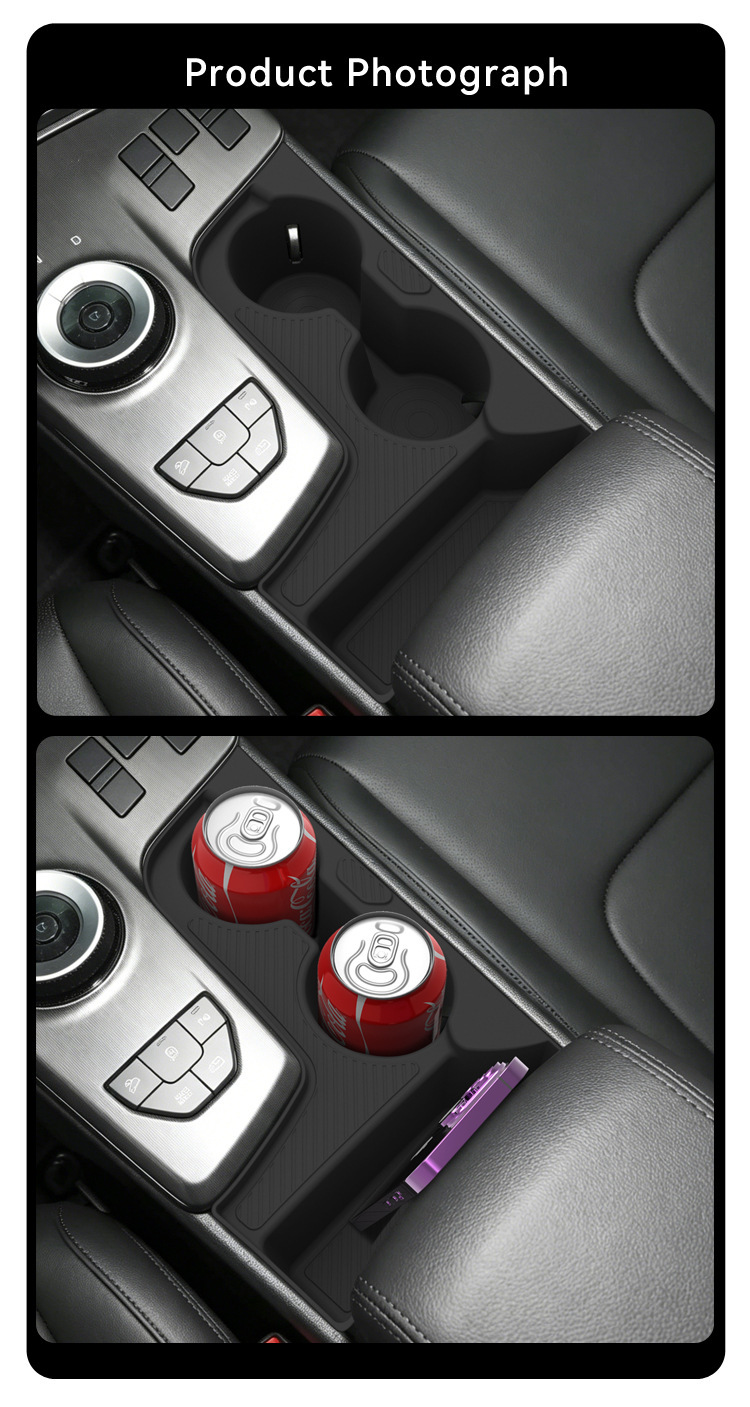 Suitable for 26 models of the Lionbox SPORTAGE central console cup holder silicone protective anti-slip mat, car-specific product