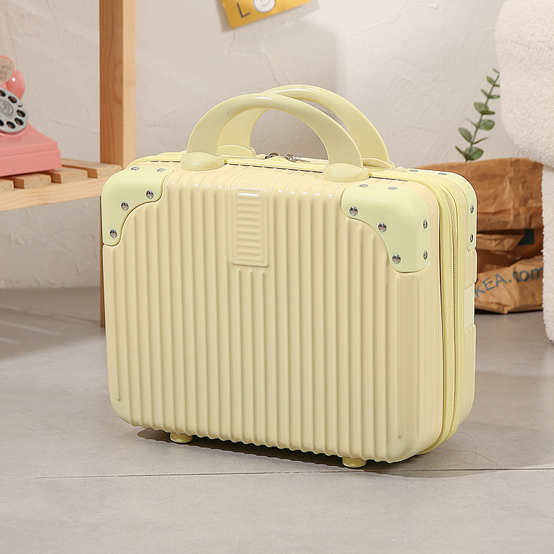 Vintage handbag-style small suitcase, customizable with logo, 14inch souvenir makeup storage box, gift wholesale Vintage handbag-style small suitcase, customizable with logo, 14inch souvenir makeup storage box, gift wholesale