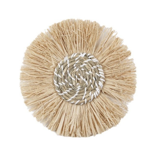 Juego de adornos de pared de paja tejido de paja tejido a mano hierba de calabaza hierba colgante de piel de maíz colgante de pared folklore bohemio