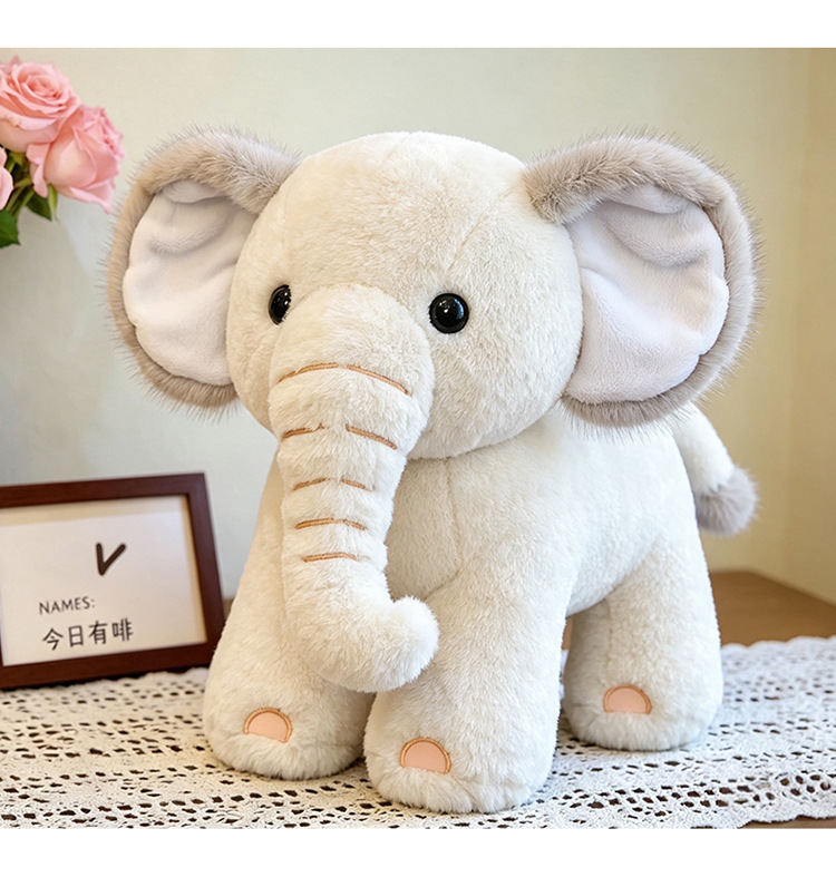 Cute Elephant Plush Pillow Cross-Border Plush Toy Comfort Pillow Sleeping Companion Doll Baby Sleeping Pillow Wholesale