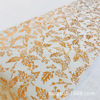 Factory direct selling hot stock source Golden hot printing four sides of sewing polyester cotton table flag dinner banquet festive decoration table flag table cloth