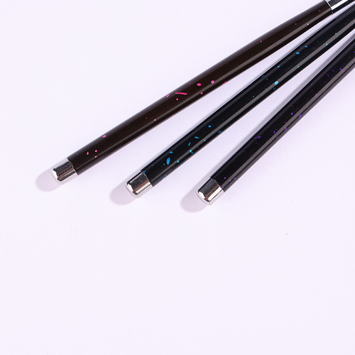 Wholesale metal rod three manicure line pen set hook flower pen nail art painting pen hook edge line pen