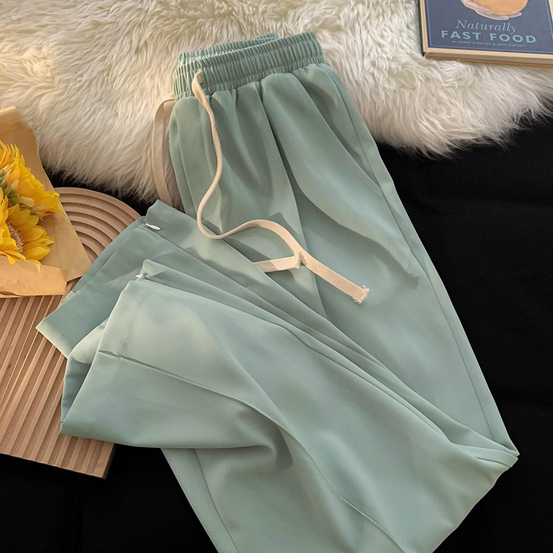 Candy Green Pendant Casual Pants Men's Trendy Brand ins All-match Pants with Split Leg Legs Hong Kong-style Japanese-style Western Pants