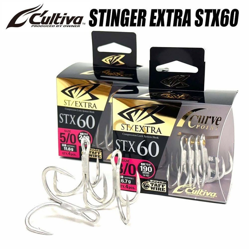 日本OWNER欧纳 STX-60三本钩 海钓船钓GT青物路亚钩铁板钩