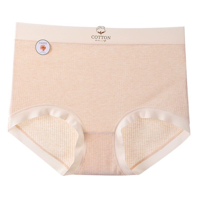 Натуральные хлопчатобумажные трусики большого размера женские с высокой талией 200 кг хлопок промежность антибактериальные дышащие брюки