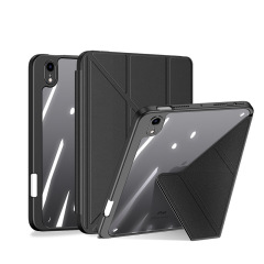 適用iPadmini7スナップ分離式タブレット保護カバー卸売りアクリル透明保護ケースペン付きスロット