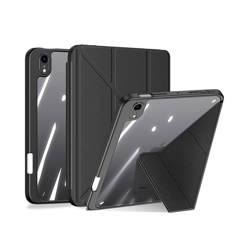 Funda protectora transparente de acrílico para iPad mini 7, desmontable y con ranura para lápiz, venta al por mayor.