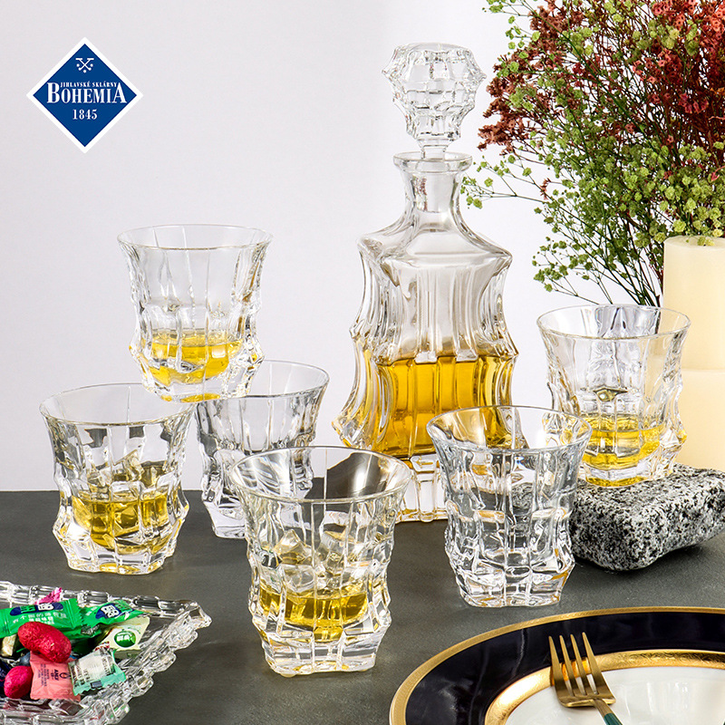Importación checa Lexus cristal sin plomo tazas de whisky tazas de vino extranjero tazas de vidrio simple de alta calidad tazas caseras