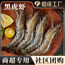 鲜冻黑虎虾特大号黑虎虾虎头虾斑节虾活冻黑虎虾海鲜批发商超团购